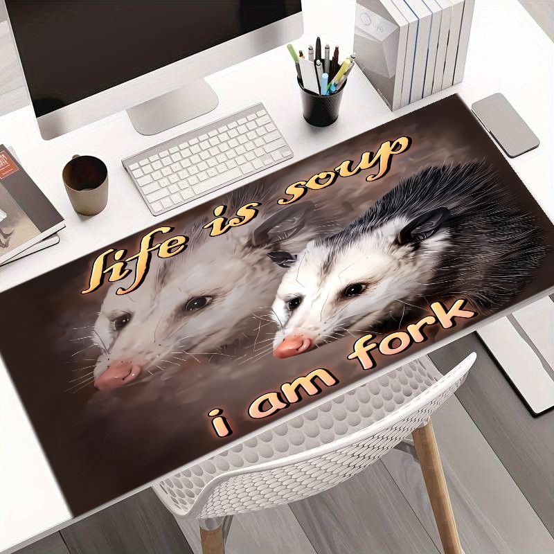 Desk Setup Ergonomics - Grillige grote muismat Flying Dragon Fantasy
