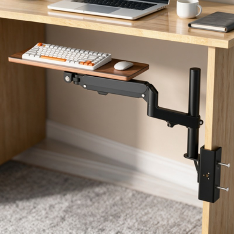 Desk Setup Living Room - Bespaar ruimte onder het bureau Toetsenbordlade