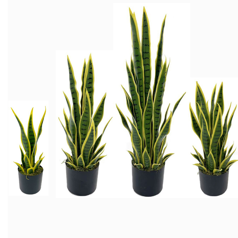 Desk Setup Plants - 40-100cm Kunstmatige Sansevieria Slangplant Met Zwarte