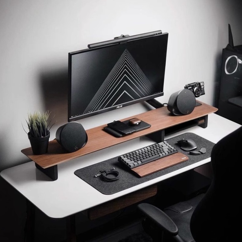 Desk Setup Living Room - Z1 Monitor Hoogteverhogend rek Kantoor Luxe