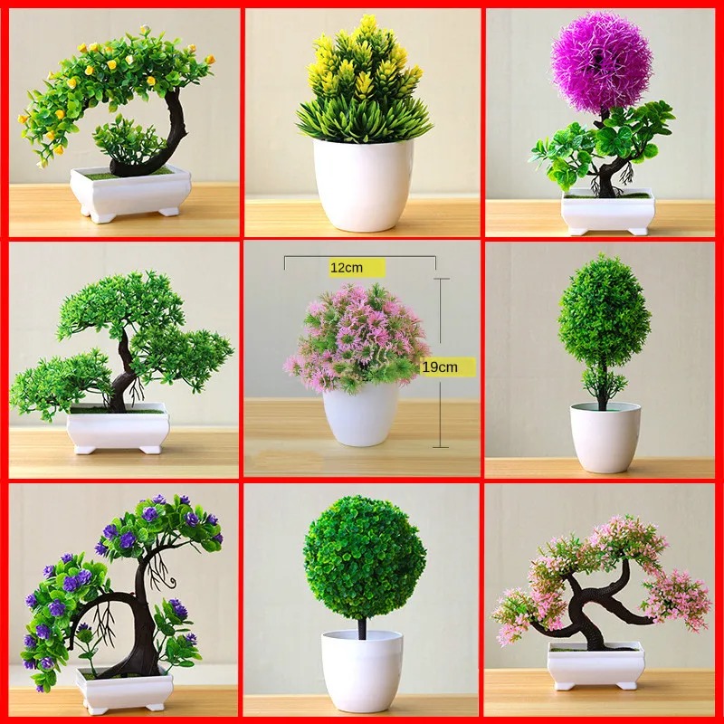 Desk Setup Plants - Kunstmatige kleine boom in pot, nep