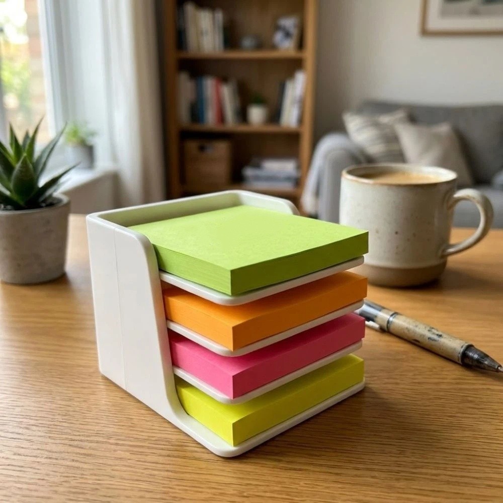 Sticky Memo Holder - Stapelbare Sticky Note Houder van Plastic
