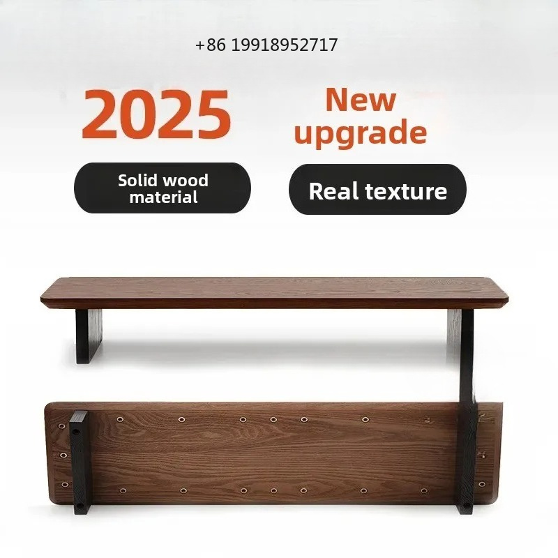 Desk Setup Living Room - Massief houten monitorstandaard Modulair bureau-opbergrek Computerbureau-organizer