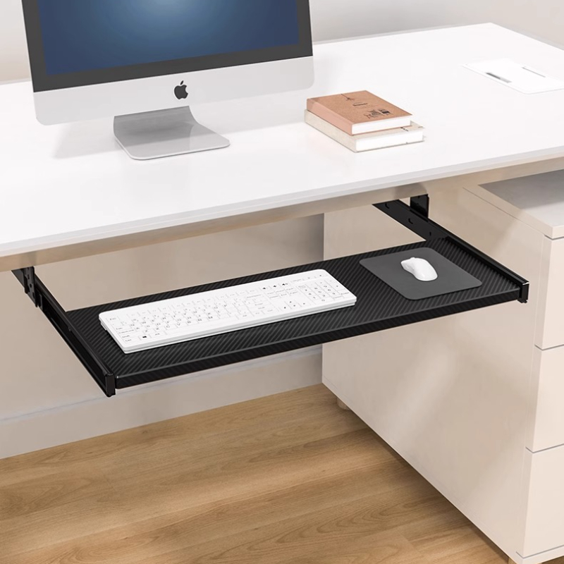Houten toetsenbordlade onder b - Desk Setup Living Room recensie en prijs