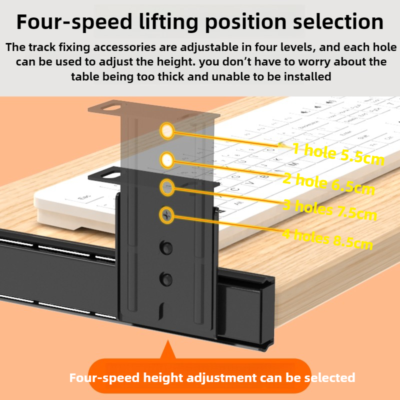 Houten toetsenbordlade onder b - Desk Setup Living Room recensie en prijs