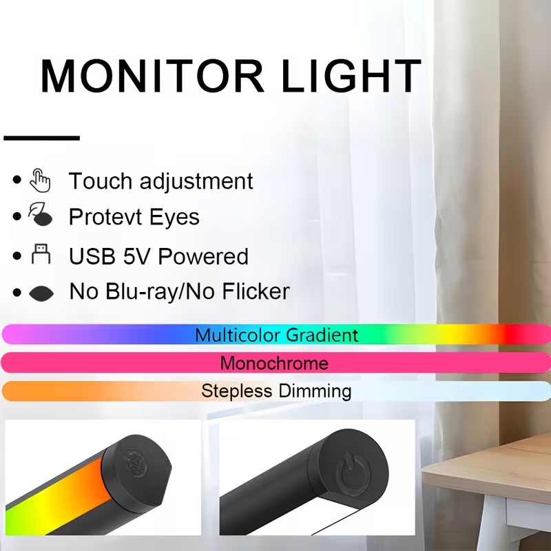 LED-monitorlichtbalk 30cm 40cm - Desk Setup Study recensie en prijs