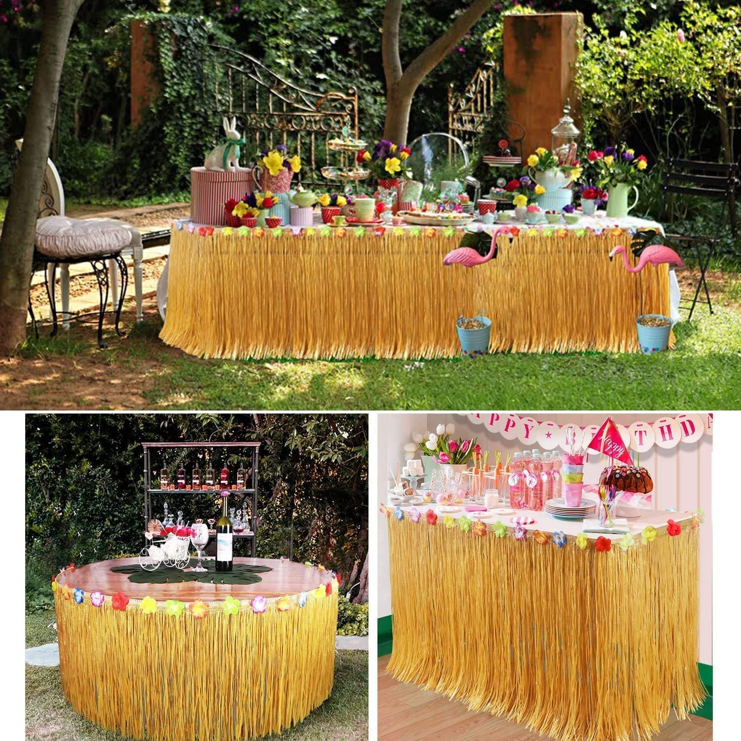 Stro Kleur Luau Gras Tafelrok  - Desk Setup Plants recensie en prijs