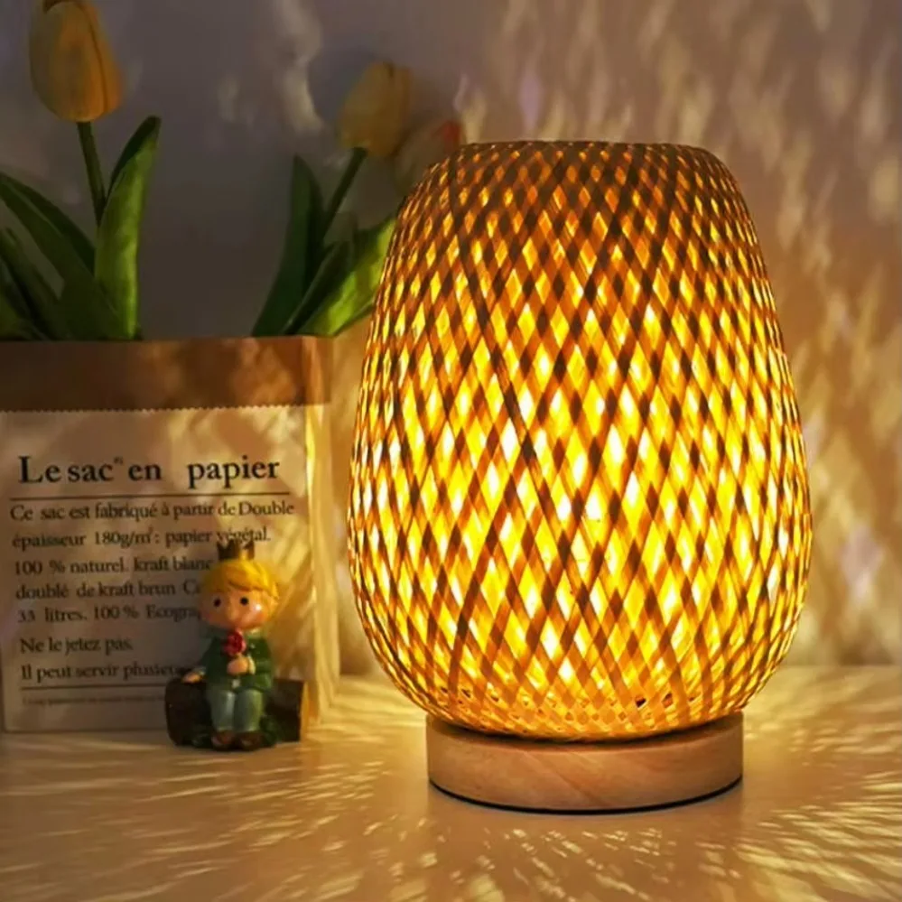 Bamboe Geweven lamp Eenvoudige - Desk Setup Study recensie en prijs