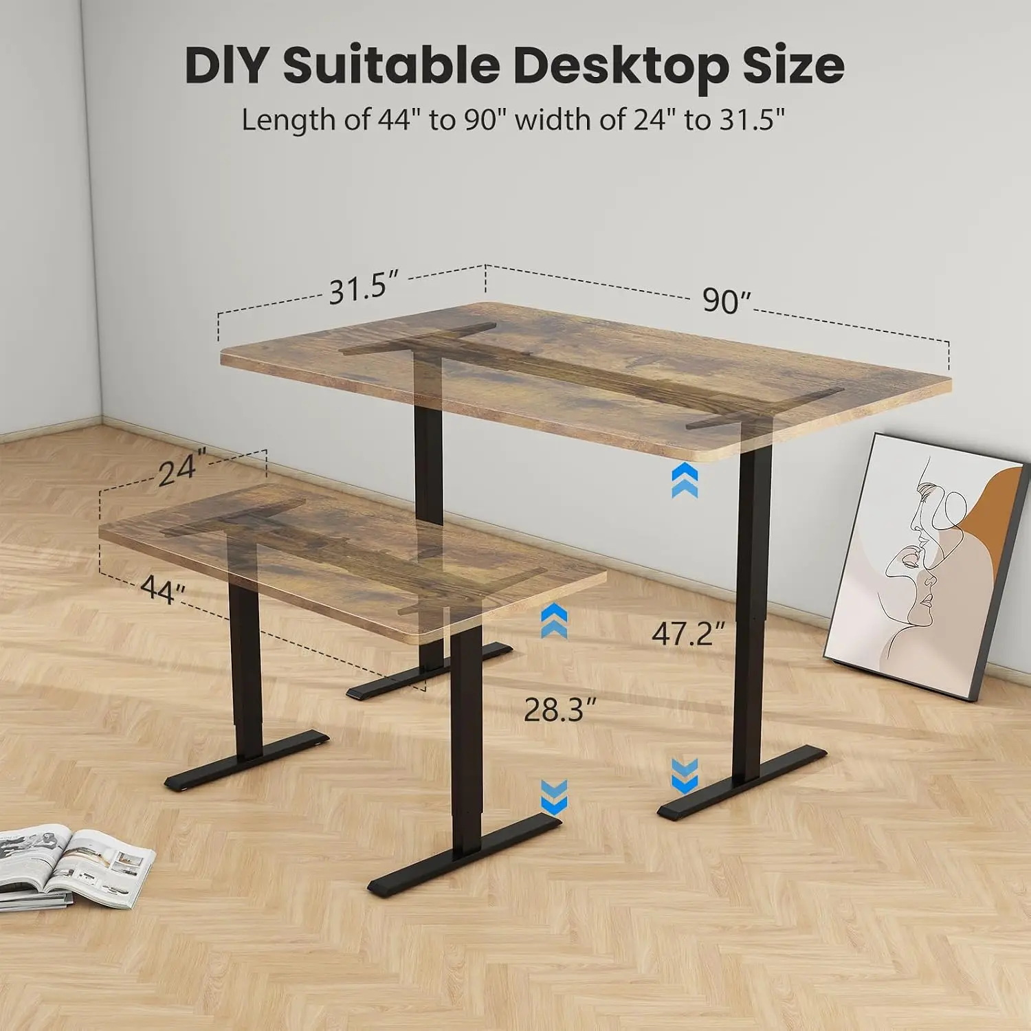 Elektrisch in hoogte verstelba - Desk Setup Height recensie en prijs