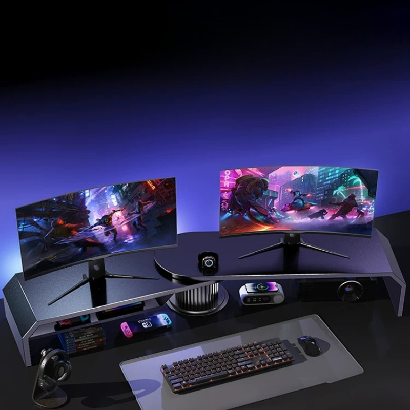 Gaming Dubbele Monitorstandaar - Desk Setup Living Room recensie en prijs