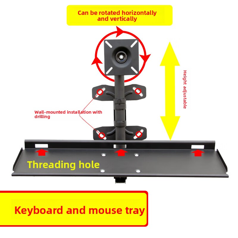 Verstelbare wandtoetsenbordlad - Desk Setup Living Room recensie en prijs
