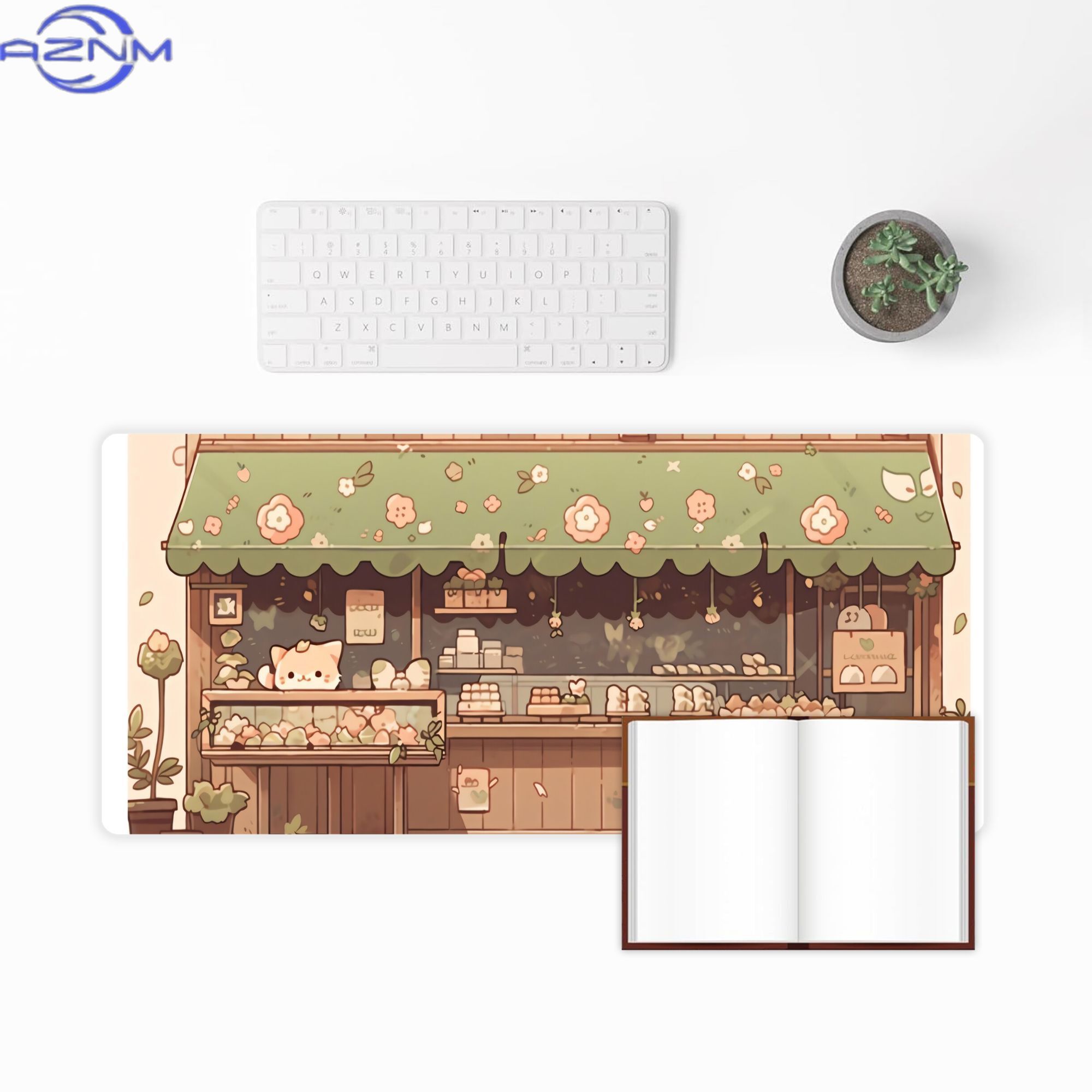 Cat Bakery Aesthetic Green Sho - Desk Setup Streaming recensie en prijs
