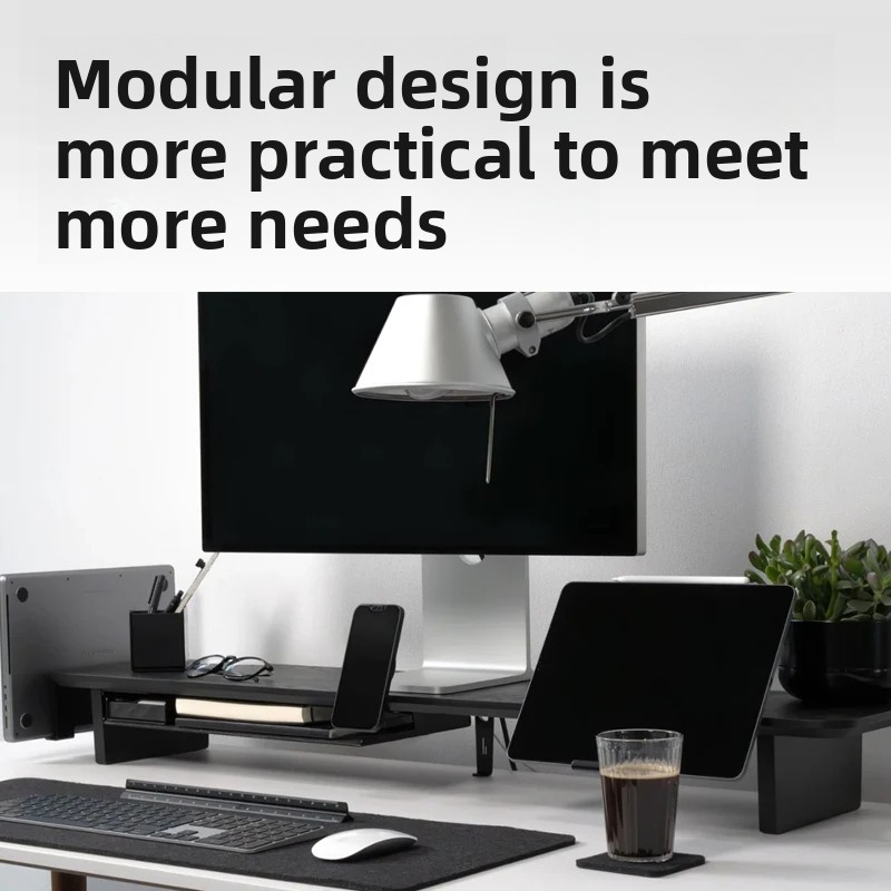 Massief Houten Monitor Riser S - Desk Setup Living Room recensie en prijs