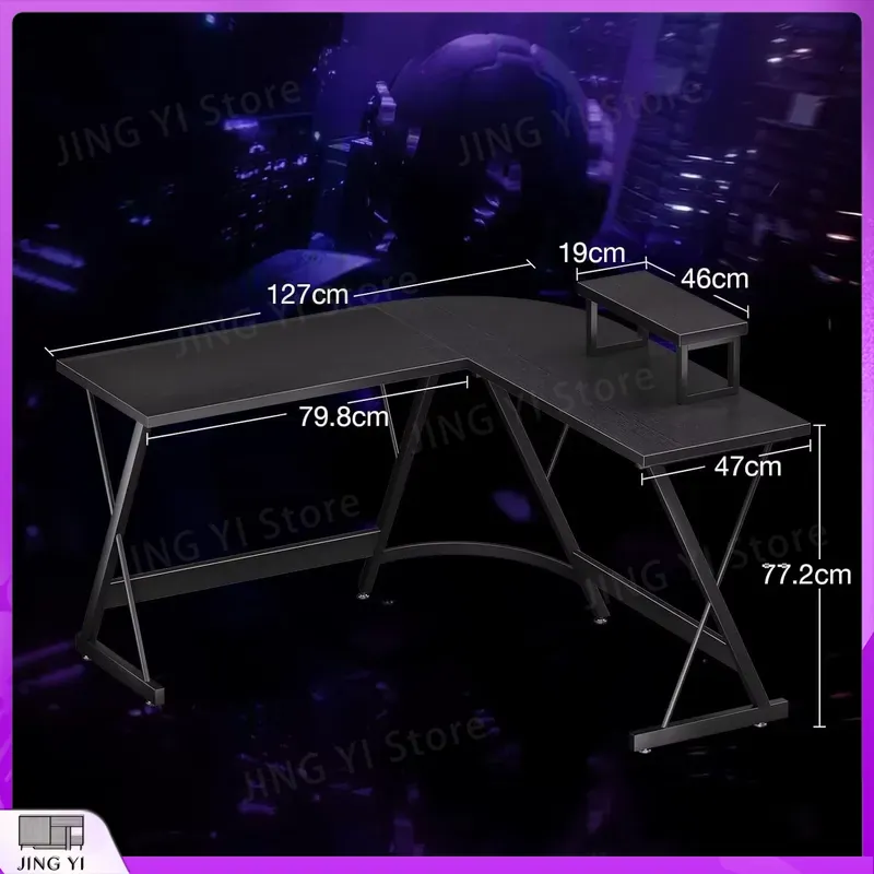 L-vormig gamingbureau met moni - Desk Setup L Shaped recensie en prijs