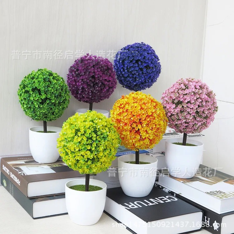 Kunstmatige kleine boom in pot - Desk Setup Plants recensie en prijs