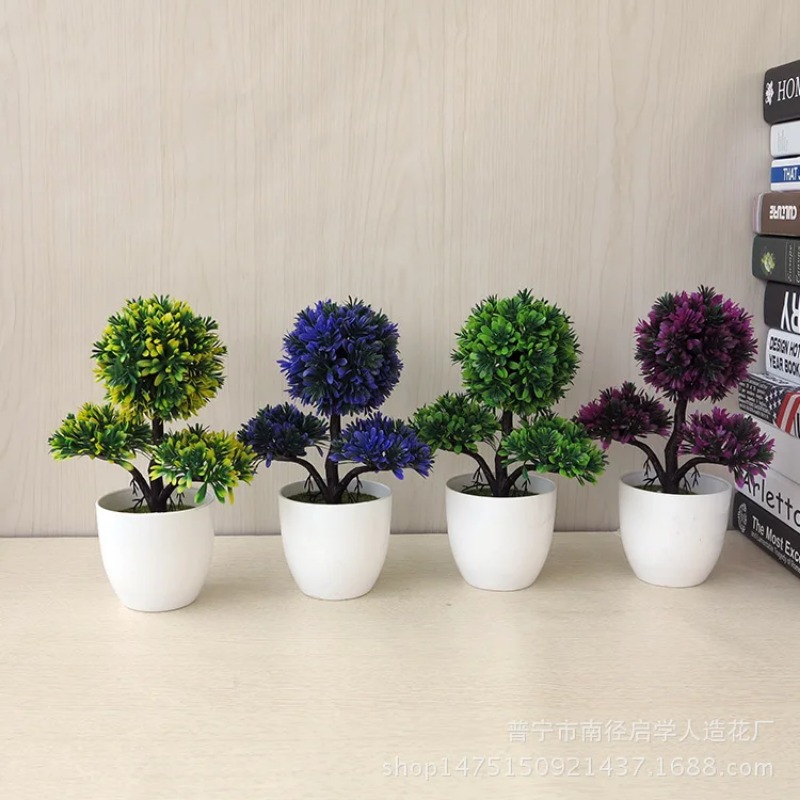 Kunstmatige kleine boom in pot - Desk Setup Plants recensie en prijs