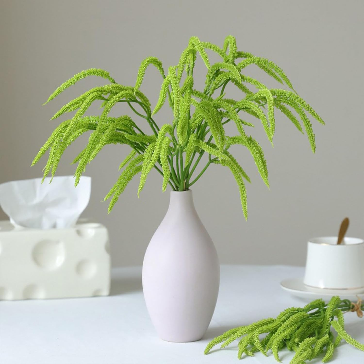 Kunstplanten Pluizige Palmrank - Desk Setup Plants recensie en prijs