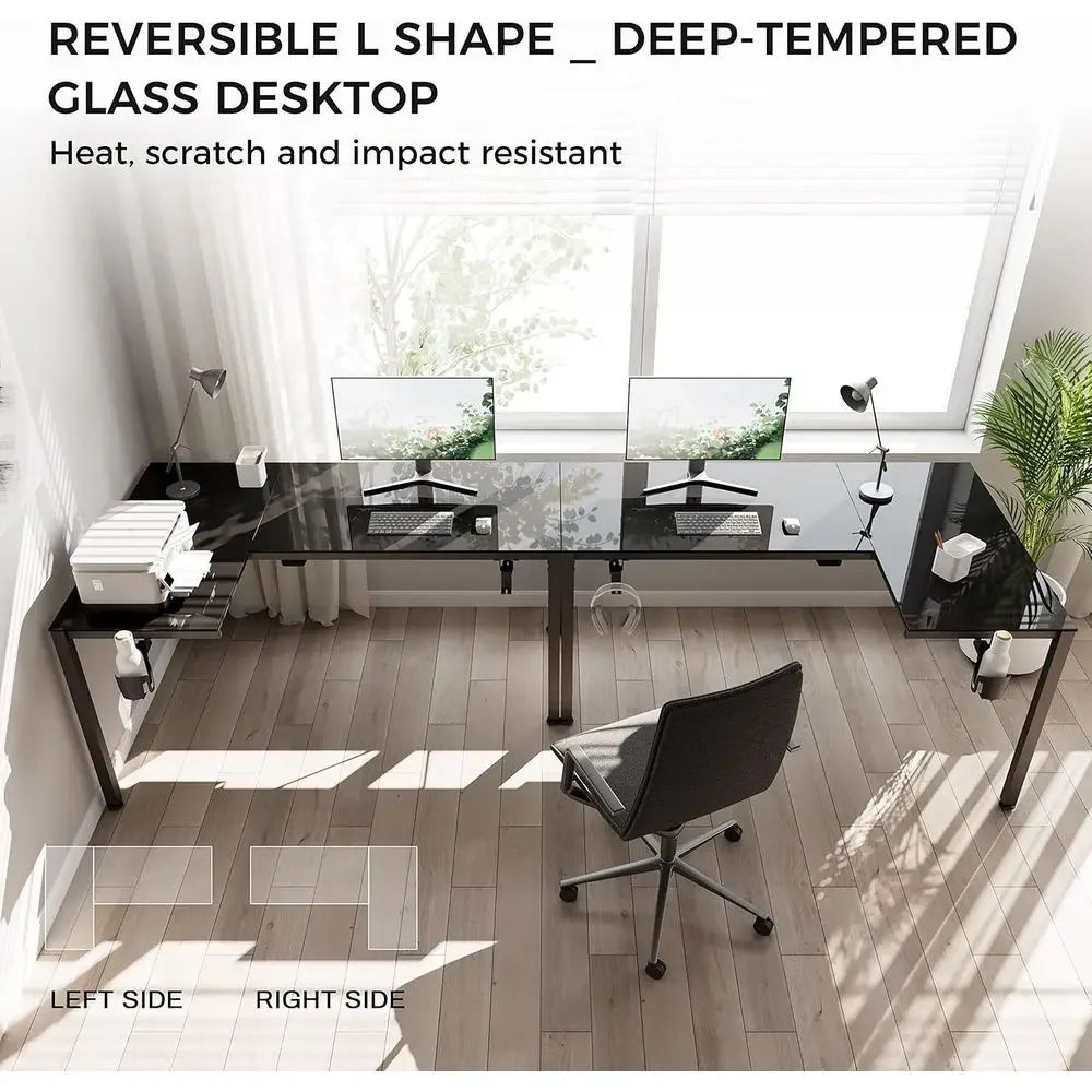 60 inch L-vormig omkeerbaar gl - Desk Setup L Shaped recensie en prijs