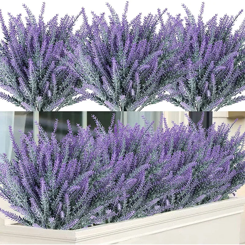 1-bundel paarse kunstmatige la - Desk Setup Plants recensie en prijs