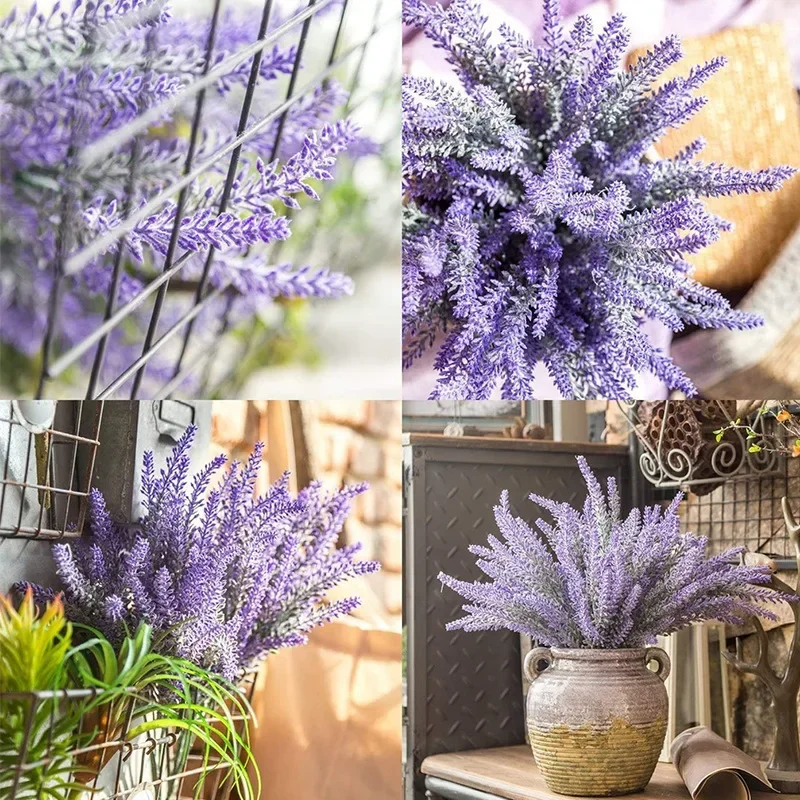1-bundel paarse kunstmatige la - Desk Setup Plants recensie en prijs